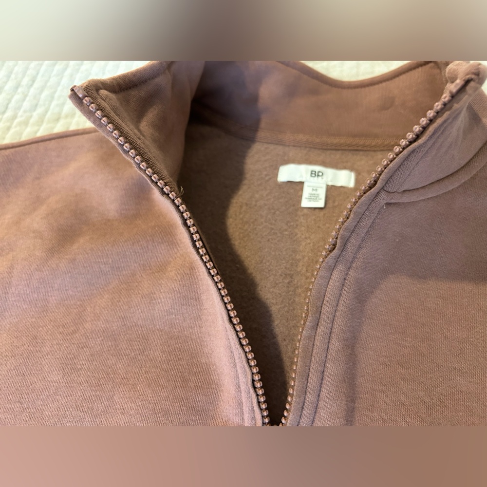 BP Nordstrom quarter zip boxy crop fleece sweatshirt athleisure - Picture 6 of 7